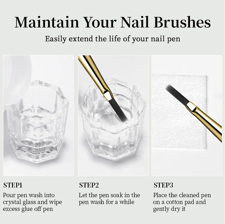 RSNAIL Nail Art Brush Checker Nail Drawing Painting Line Brush Nail Art Tool Acrylic Painting Brushes DIY Design Manicure Tools
