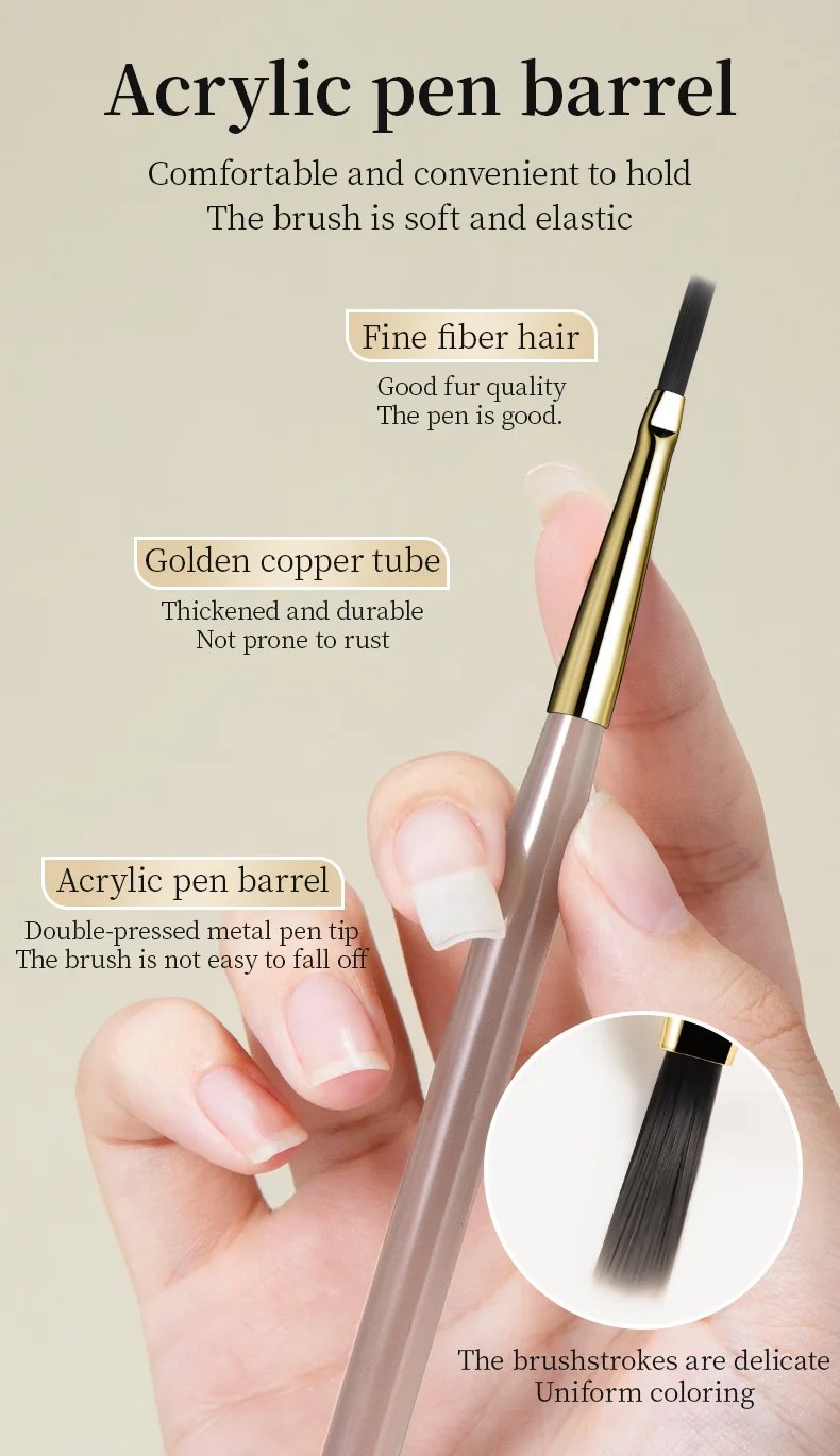 RSNAIL Nail Art Brush Checker Nail Drawing Painting Line Brush Nail Art Tool Acrylic Painting Brushes DIY Design Manicure Tools