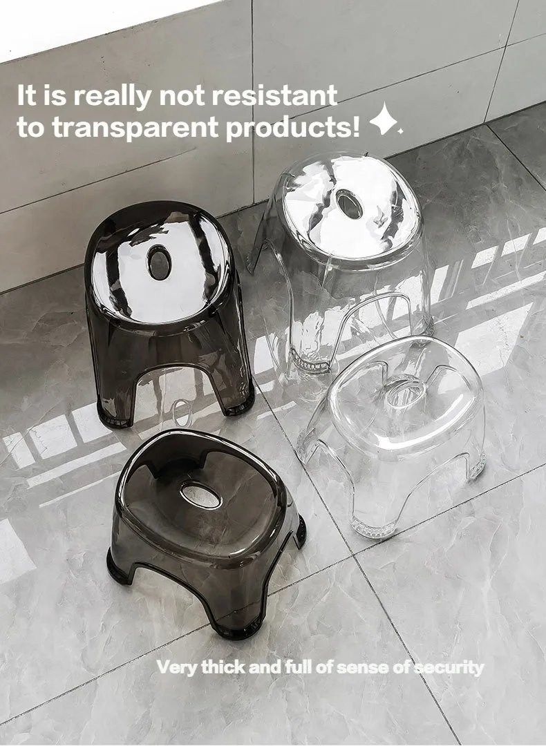 Acrylic Bathroom Shower Non-slip Stool Transparent Small Low Stool for Kids Home Living Room Bathroom Simple Modern Furniture Acrylic Bathroom Shower Non-slip Stool Transparent Small Low Stool for Kids Home Living Room Bathroom Simple Modern Furniture