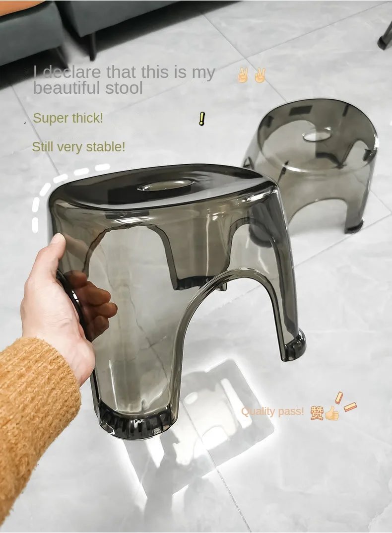 Acrylic Bathroom Shower Non-slip Stool Transparent Small Low Stool for Kids Home Living Room Bathroom Simple Modern Furniture Acrylic Bathroom Shower Non-slip Stool Transparent Small Low Stool for Kids Home Living Room Bathroom Simple Modern Furniture