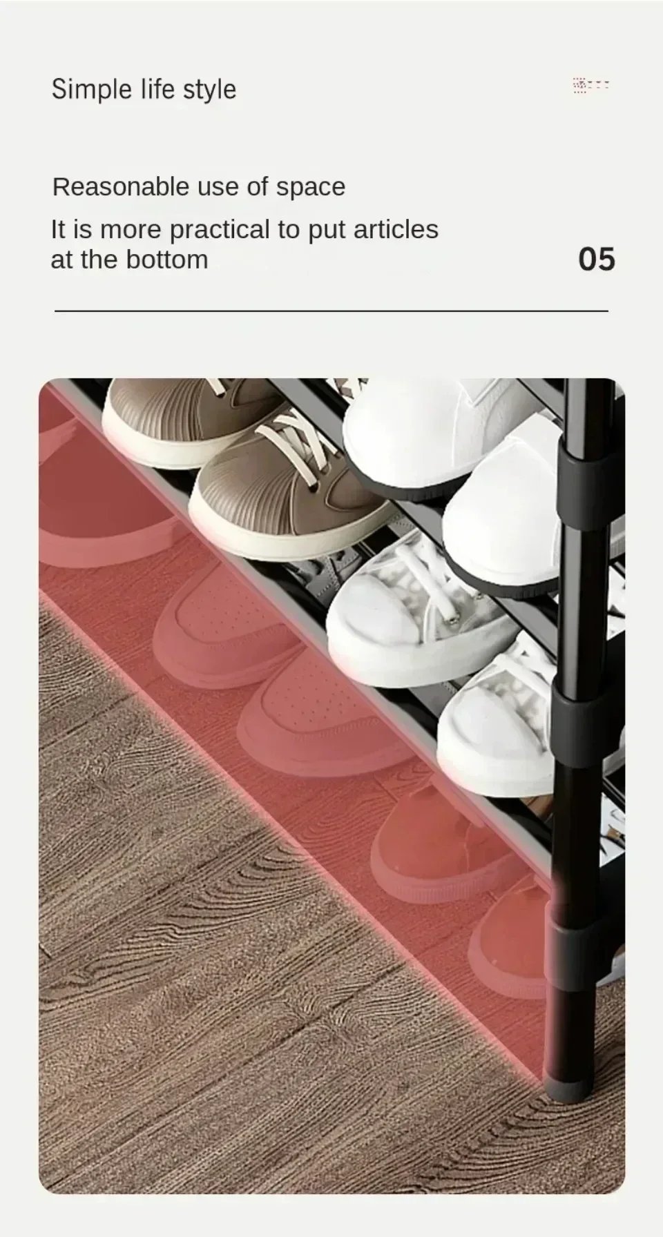 8 Tier Household Metal Shoe Rack Furniture Elevated Shoe-Shelf Multi-Functional Black Storage Racks Space Saving For Living Room