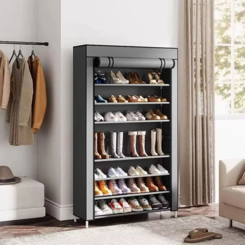 Household corridor storage cabinet shoe rack fabric dustproof shoe cabinet economical multi-layer furniture minimalist furniture