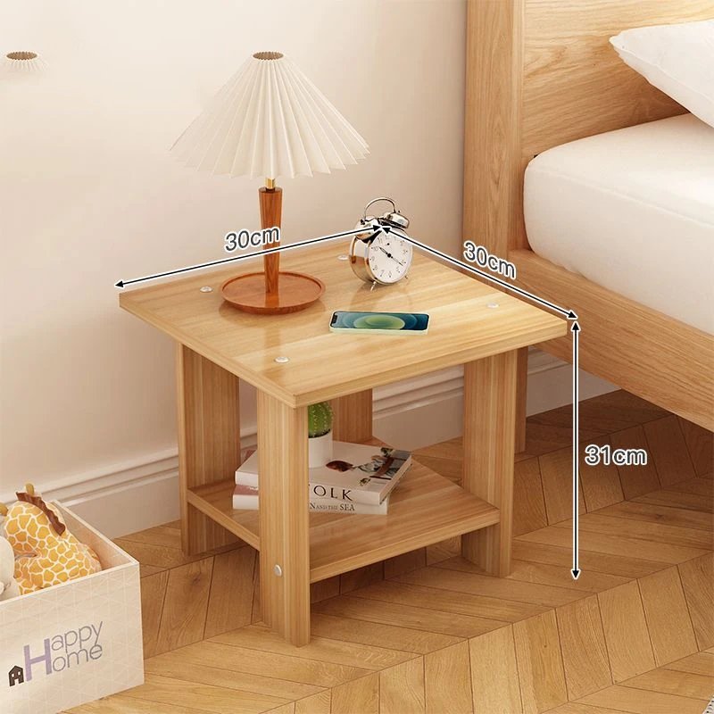 Simple Bedside table Solid Wood Nightstands Double-Layer Night table Living Room Sofa Side Table Modern Home Bedroom furniture Simple Bedside table Solid Wood Nightstands Double-Layer Night table Living Room Sofa Side Table Modern Home Bedroom furniture