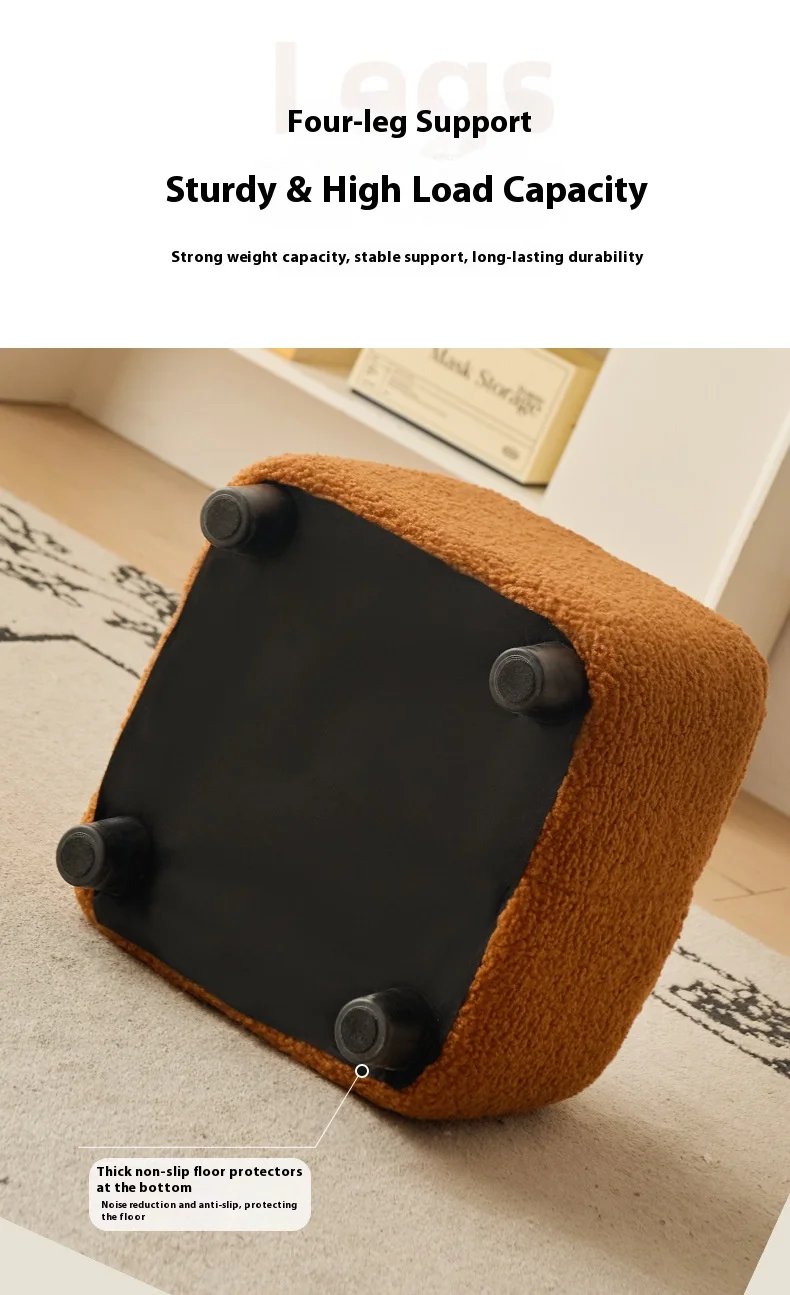 Creative Four Sided Soft Stool Storage Stool with Storage Capacity Bedroom Vanity Chair Super Soft Footstep Stool Home Furniture