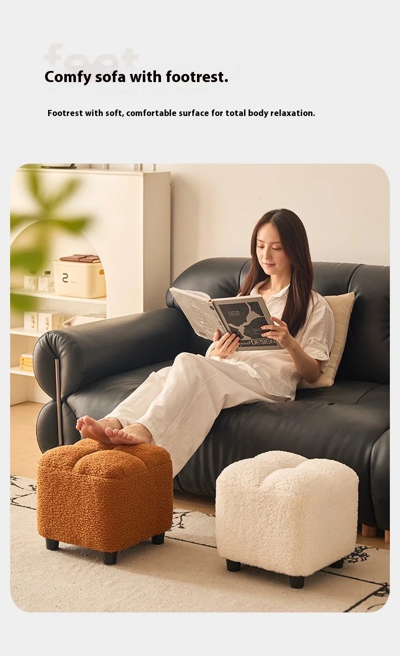 Creative Four Sided Soft Stool Storage Stool with Storage Capacity Bedroom Vanity Chair Super Soft Footstep Stool Home Furniture