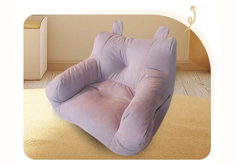 Single Fabric Bean Bag Sofa with Cotton Filler for Living Room 1 Person Cozy Chair Pouf Puff Couch Tatami Furniture