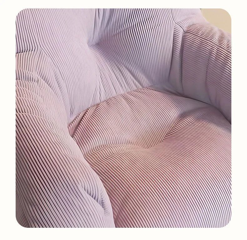 Single Fabric Bean Bag Sofa with Cotton Filler for Living Room 1 Person Cozy Chair Pouf Puff Couch Tatami Furniture
