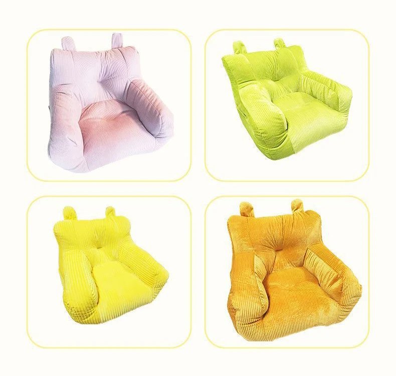 Single Fabric Bean Bag Sofa with Cotton Filler for Living Room 1 Person Cozy Chair Pouf Puff Couch Tatami Furniture