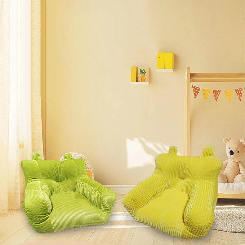 Single Fabric Bean Bag Sofa with Cotton Filler for Living Room 1 Person Cozy Chair Pouf Puff Couch Tatami Furniture