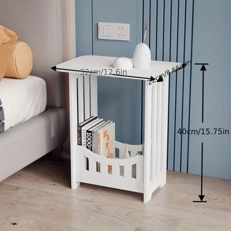 Modern Nordic Storage Side Table Small Coffee Table Bedside Cabinet Mini End Table Nightstand for Living Room Bedroom Furniture - Image 5