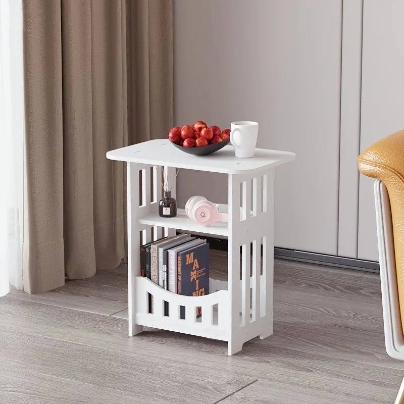 Modern Nordic Storage Side Table Small Coffee Table Bedside Cabinet Mini End Table Nightstand for Living Room Bedroom Furniture - Image 3