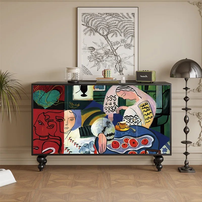 Nordic Perfume Living Room Cabinets Mid Century Craft Luxury Wood Living Room Cabinets Storage Garden Vitrina Trendy Furniture - Image 3