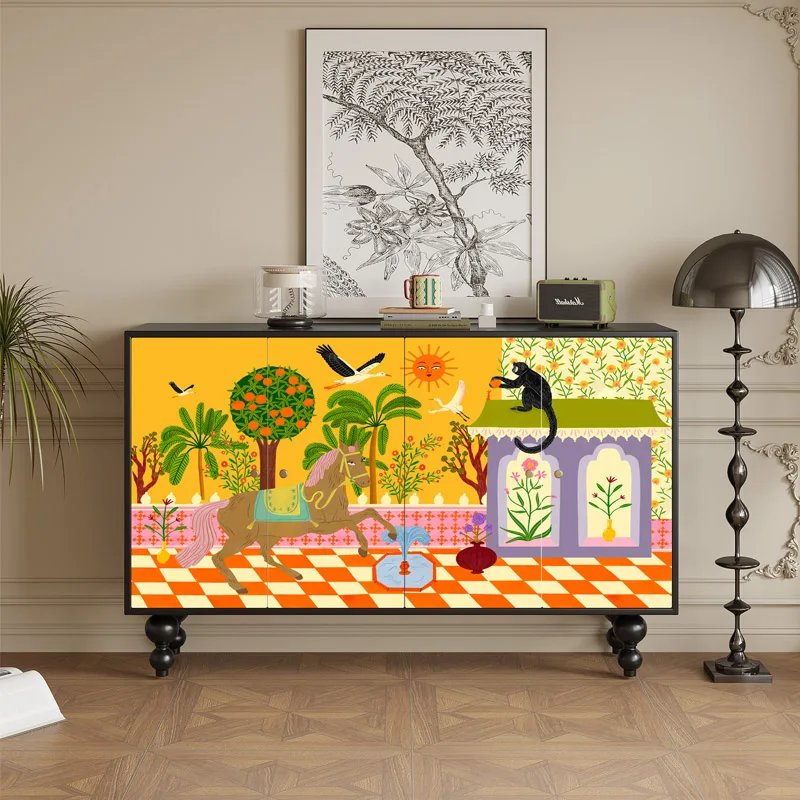 Nordic Perfume Living Room Cabinets Mid Century Craft Luxury Wood Living Room Cabinets Storage Garden Vitrina Trendy Furniture - Image 5
