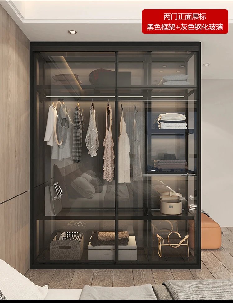 Living Room Bedroom Closet Storage Clothes Cupboard System Wardrobe Display Modern Minimalist Guarda Roupa Trendy Furniture