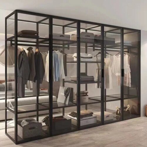 Living Room Bedroom Closet Storage Clothes Cupboard System Wardrobe Display Modern Minimalist Guarda Roupa Trendy Furniture