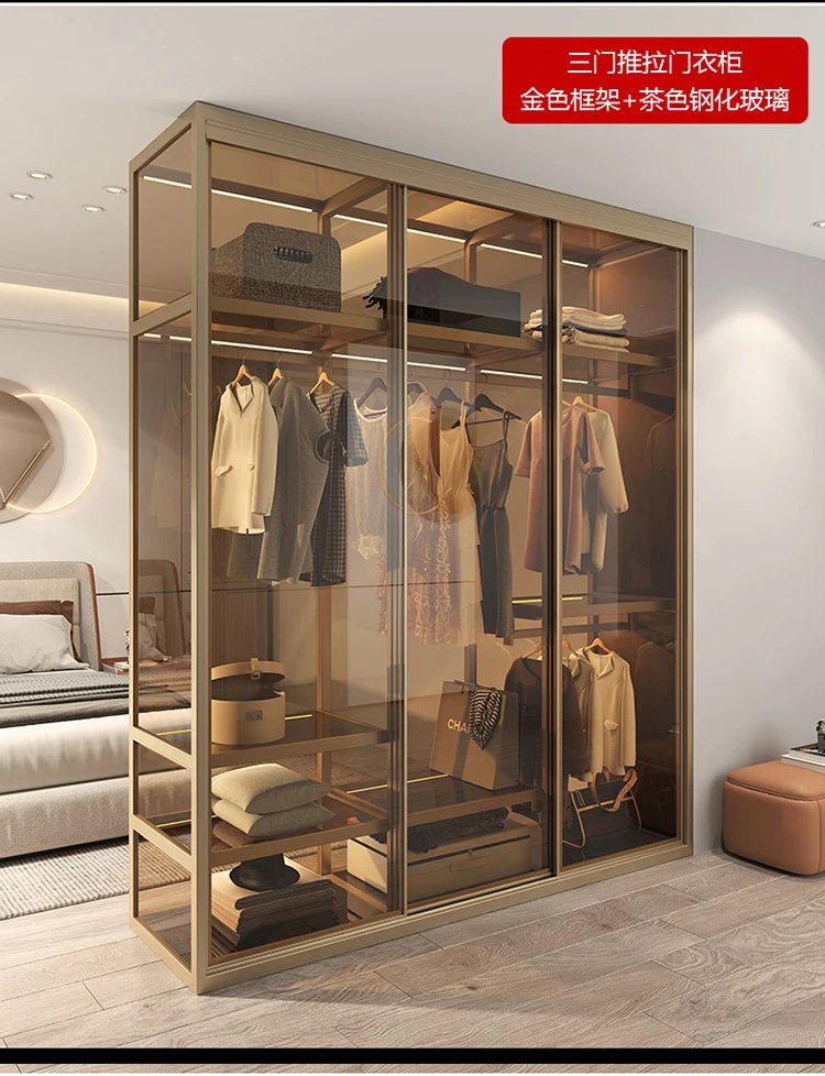 Living Room Bedroom Closet Storage Clothes Cupboard System Wardrobe Display Modern Minimalist Guarda Roupa Trendy Furniture