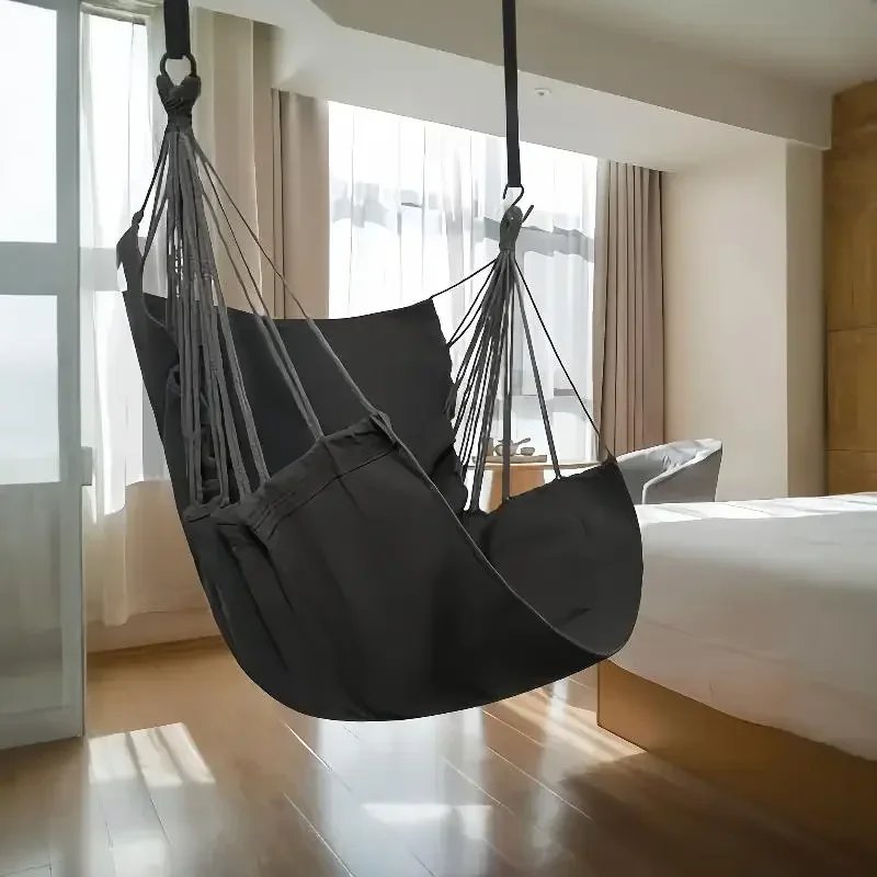 1PC Outdoor Rocking Chair Leisure Canvas Swing Chair Fabric Hammock Dormitory Portable Folding Hanging Chairs Outdoor Furniture