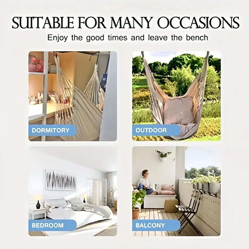 1PC Outdoor Rocking Chair Leisure Canvas Swing Chair Fabric Hammock Dormitory Portable Folding Hanging Chairs Outdoor Furniture