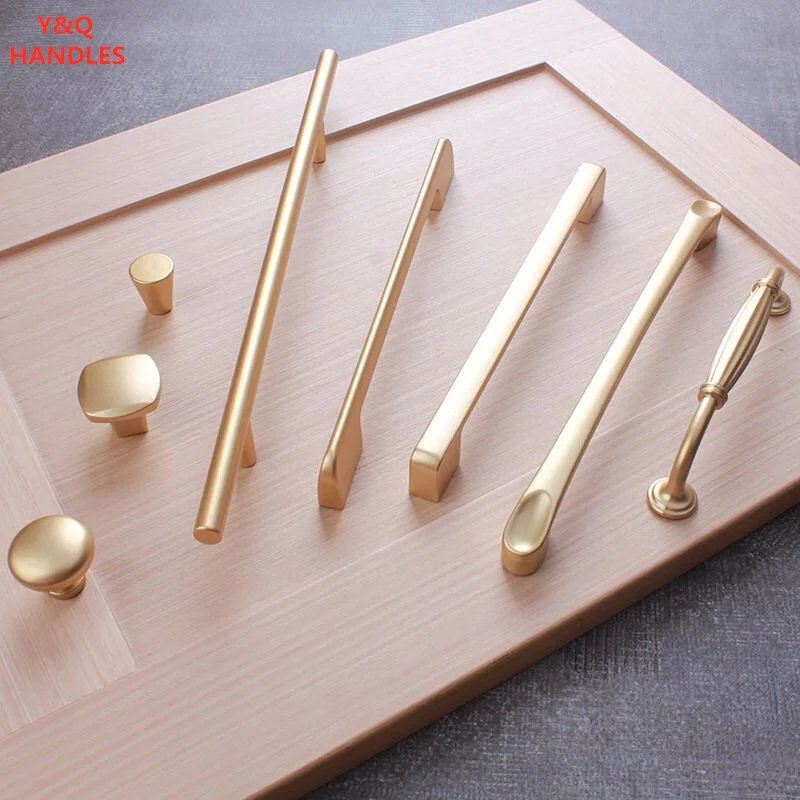 Handles Drawer Cabinet Furniture Kitchen Handles for Cabinet Knob Door Drawer Furniture Kitchen Pearl Golden Simplicity Hardware - Image 2