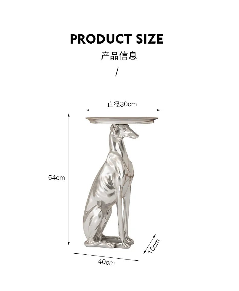 Modern Interior Designer Furniture, Dog Statue Sculpture, Coffee Table, Living Room Decoration, Side Table, Corner Table