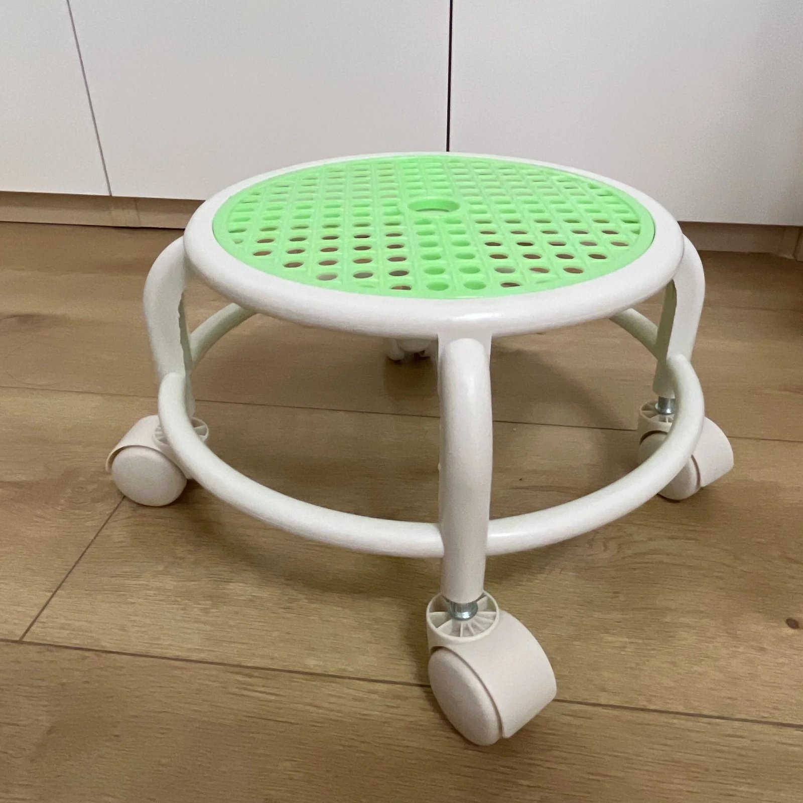 1 piece of circular stool, rotating and silent, circular rolling stool, household lazy stool with wheels, household furniture - Image 2