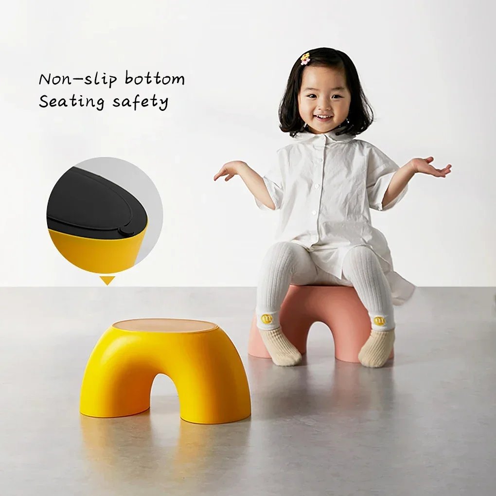 Stool Plastic Rainbow Shape Footstool Safety Kids Step Stool Seat For Living Room Indoor Furniture Children'S Stool Toy Stool Plastic Rainbow Shape Footstool Safety Kids Step Stool Seat For Living Room Indoor Furniture Children'S Stool Toy