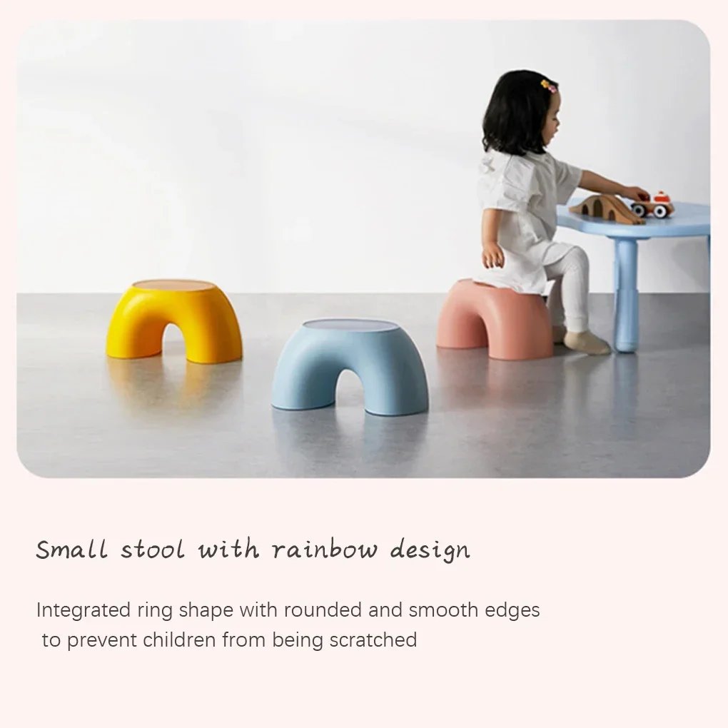 Stool Plastic Rainbow Shape Footstool Safety Kids Step Stool Seat For Living Room Indoor Furniture Children'S Stool Toy Stool Plastic Rainbow Shape Footstool Safety Kids Step Stool Seat For Living Room Indoor Furniture Children'S Stool Toy
