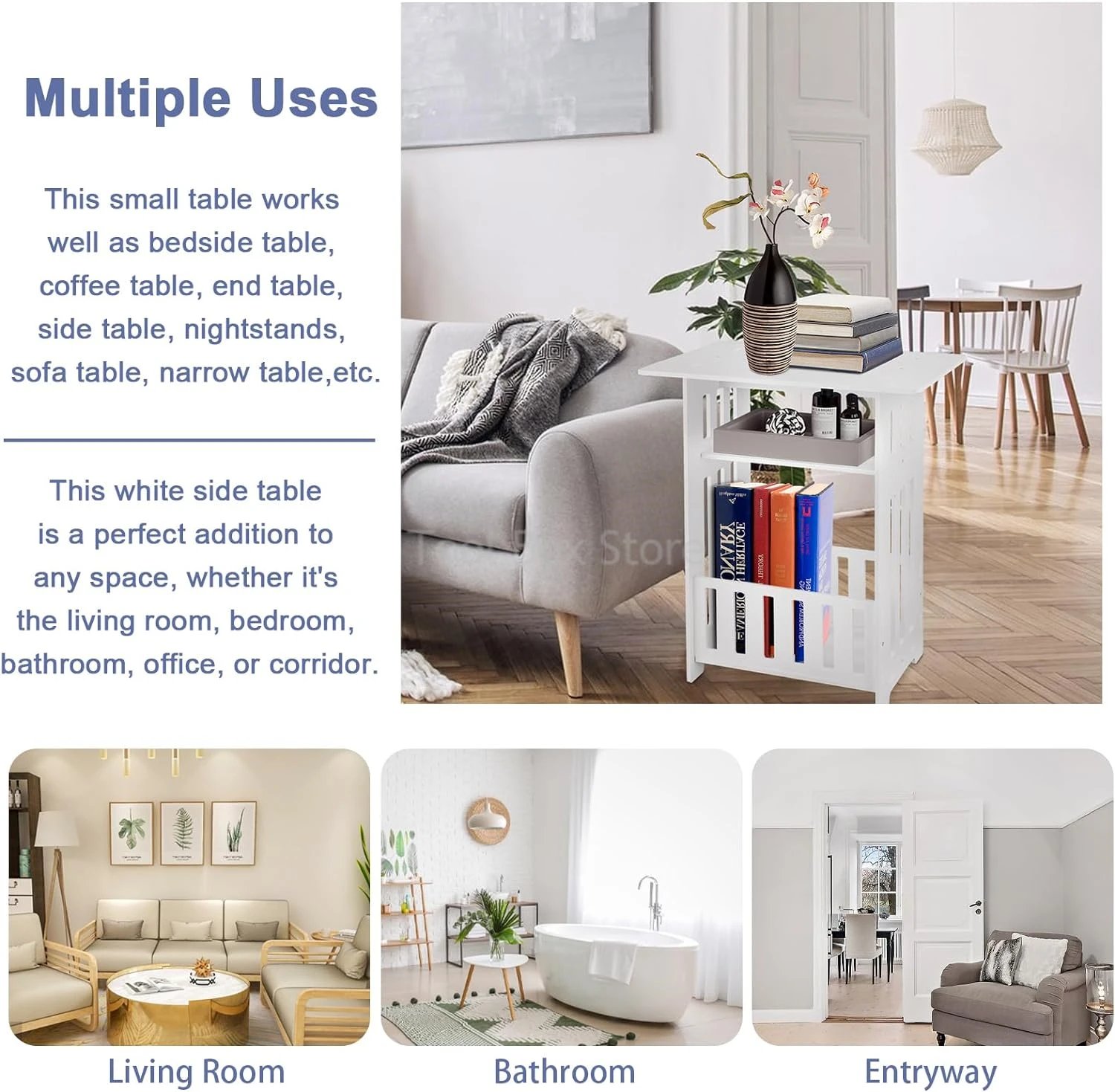 New Modern Nordic Style Wooden Storage Table Multipurpose Bedside Living Room Organizer Bedroom furniture Bed Bedside Table