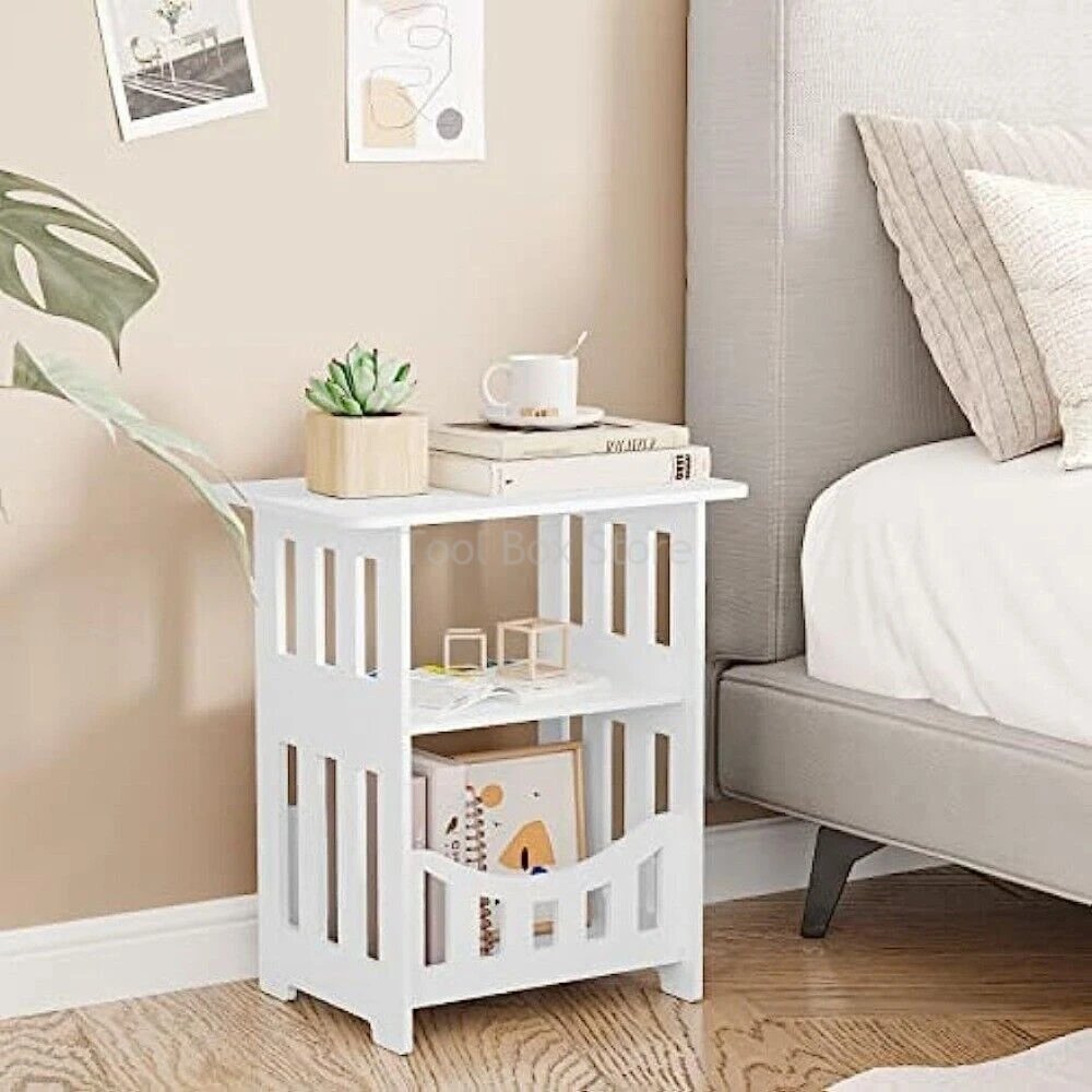 New Modern Nordic Style Wooden Storage Table Multipurpose Bedside Living Room Organizer Bedroom furniture Bed Bedside Table