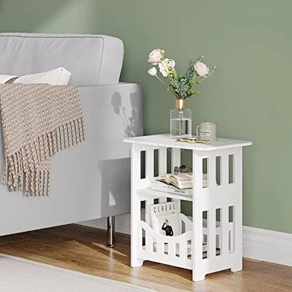 New Modern Nordic Style Wooden Storage Table Multipurpose Bedside Living Room Organizer Bedroom furniture Bed Bedside Table