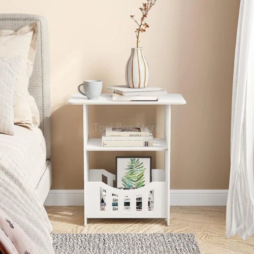 New Modern Nordic Style Wooden Storage Table Multipurpose Bedside Living Room Organizer Bedroom furniture Bed Bedside Table