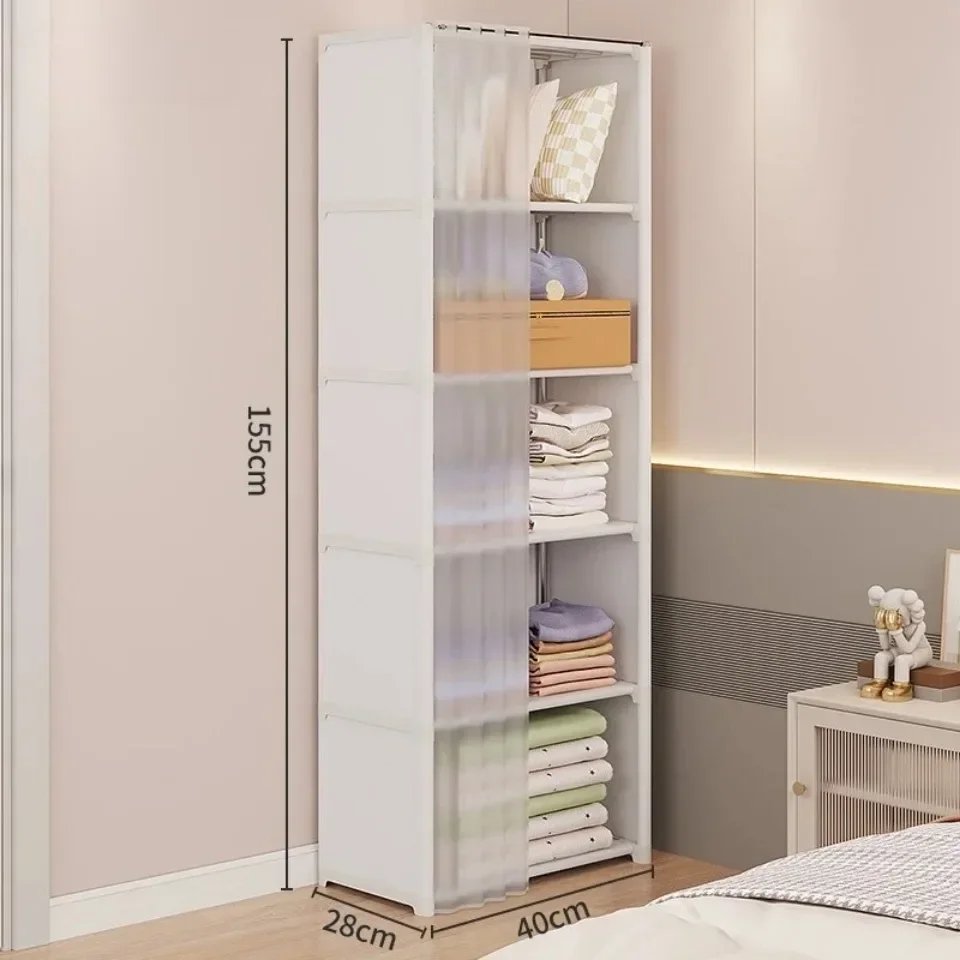 Dustproof Wardrobe Multipurpose Racks Reinforce Cloth Wardrobe Applicable To Household High Capacity Furniture Closet Cabinet