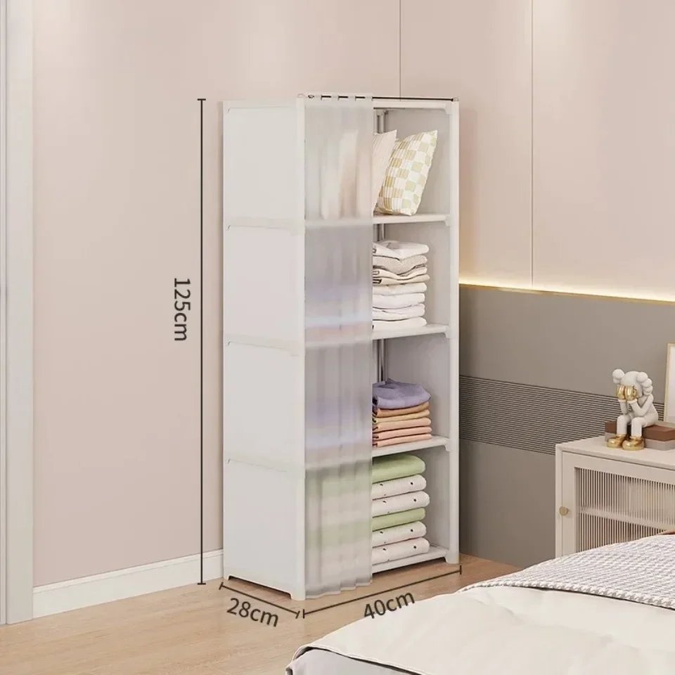 Dustproof Wardrobe Multipurpose Racks Reinforce Cloth Wardrobe Applicable To Household High Capacity Furniture Closet Cabinet