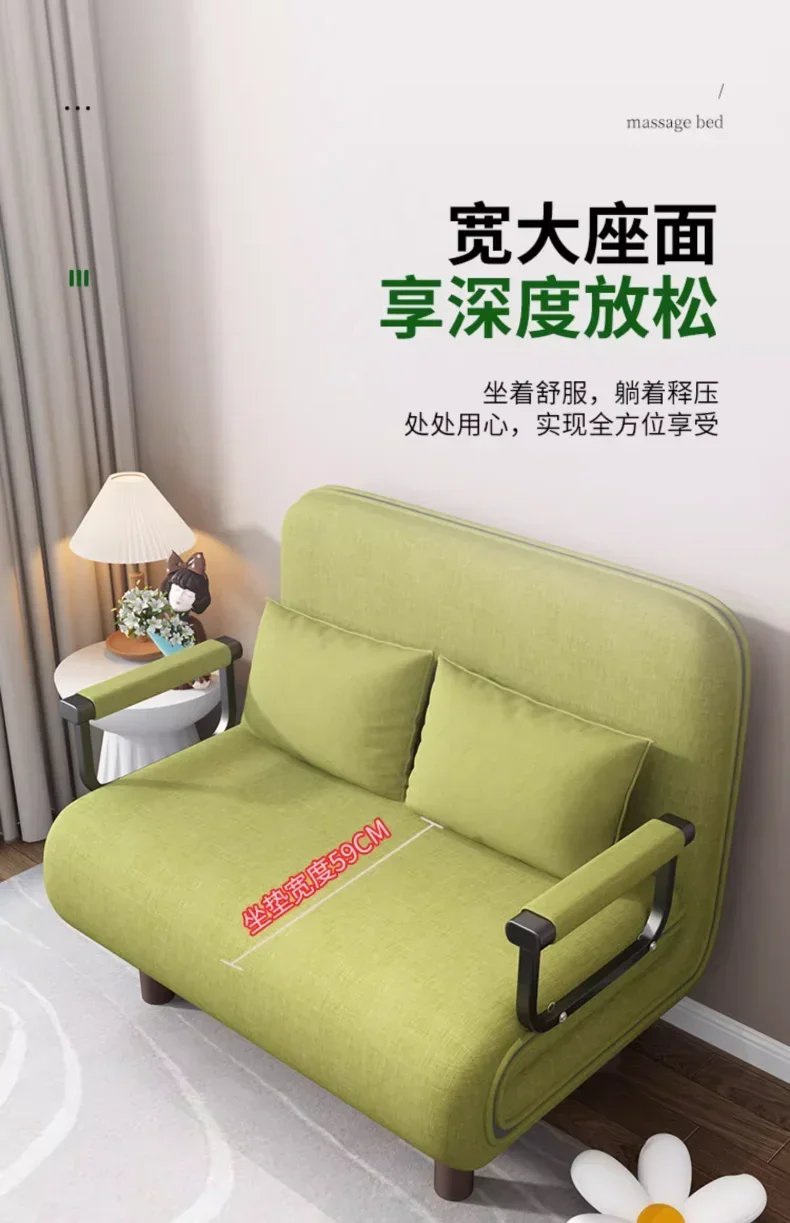 Home Furniture Modern Simple Foldable Sofa Bed New Multi-functional Internet Celebrity Living Room Double Push Retractable Sofa