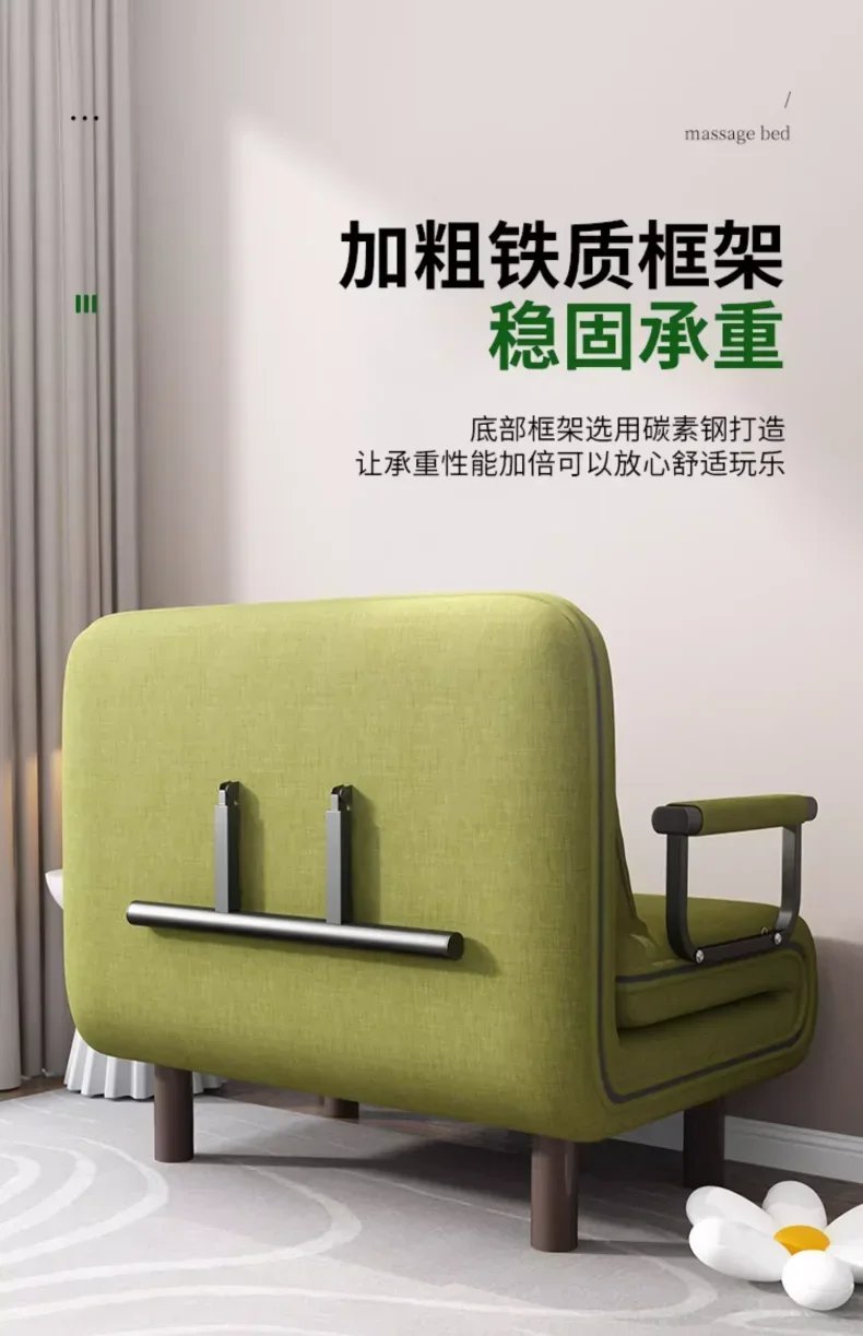 Home Furniture Modern Simple Foldable Sofa Bed New Multi-functional Internet Celebrity Living Room Double Push Retractable Sofa