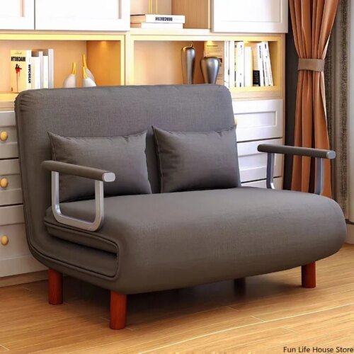 Home Furniture Modern Simple Foldable Sofa Bed New Multi-functional Internet Celebrity Living Room Double Push Retractable Sofa