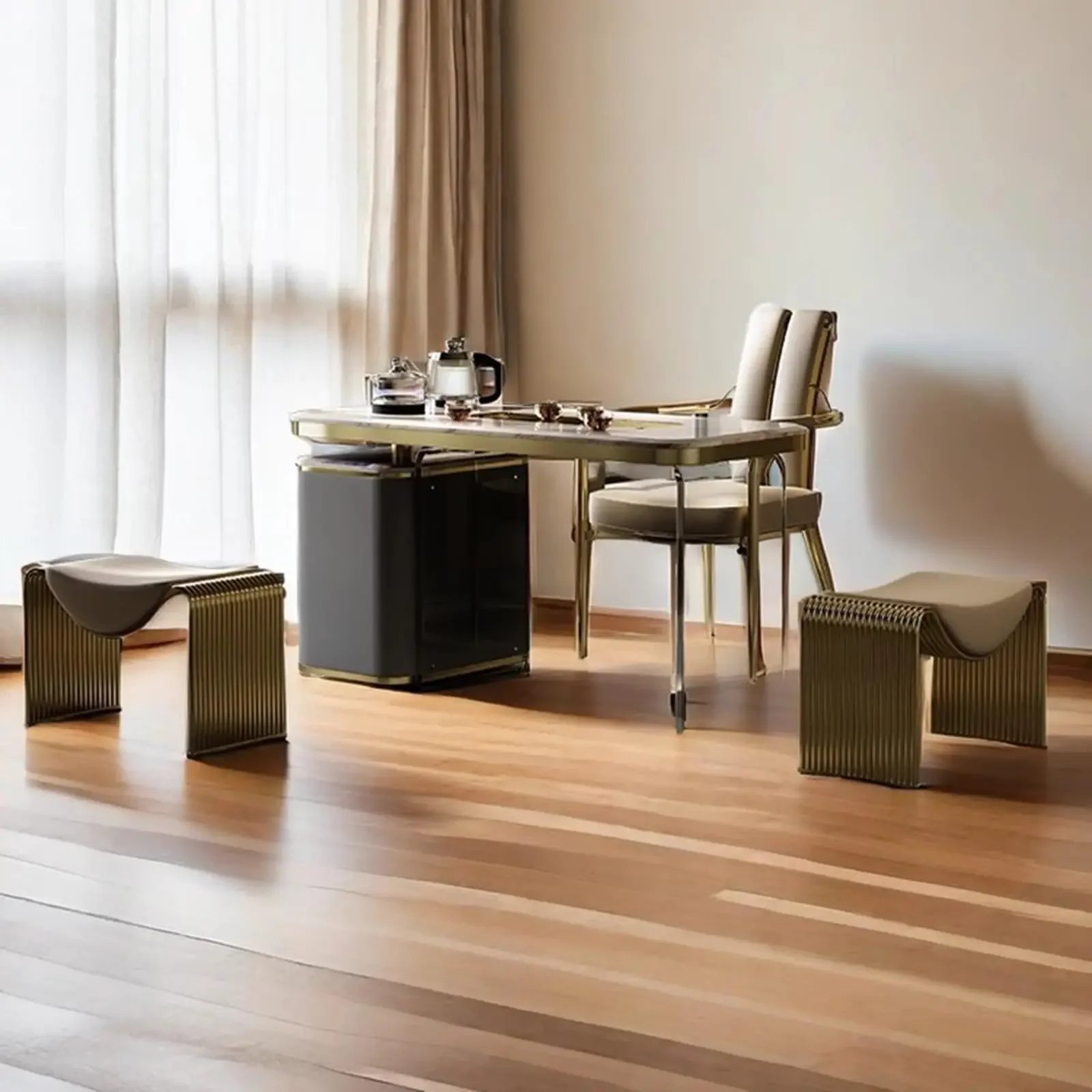 Luxury Upholstered Shoe Bench with Storage Industrial Entryway Bench Makeup Stool Indoor Dining Farmhouse Accent Furniture - Image 5