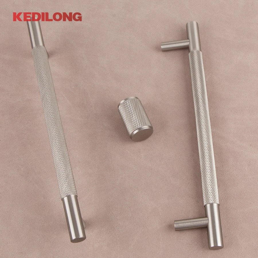 KEDLO European luxury Solid brass embossed gold 500mm long handle American retro antique drawer T-handle cabinet nickel handle