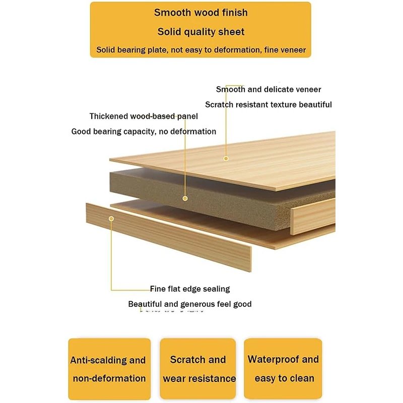 Simple Bedside table Solid Wood Nightstands Double-Layer Night table Living Room Sofa Side Table Modern Home Bedroom furniture - Image 4