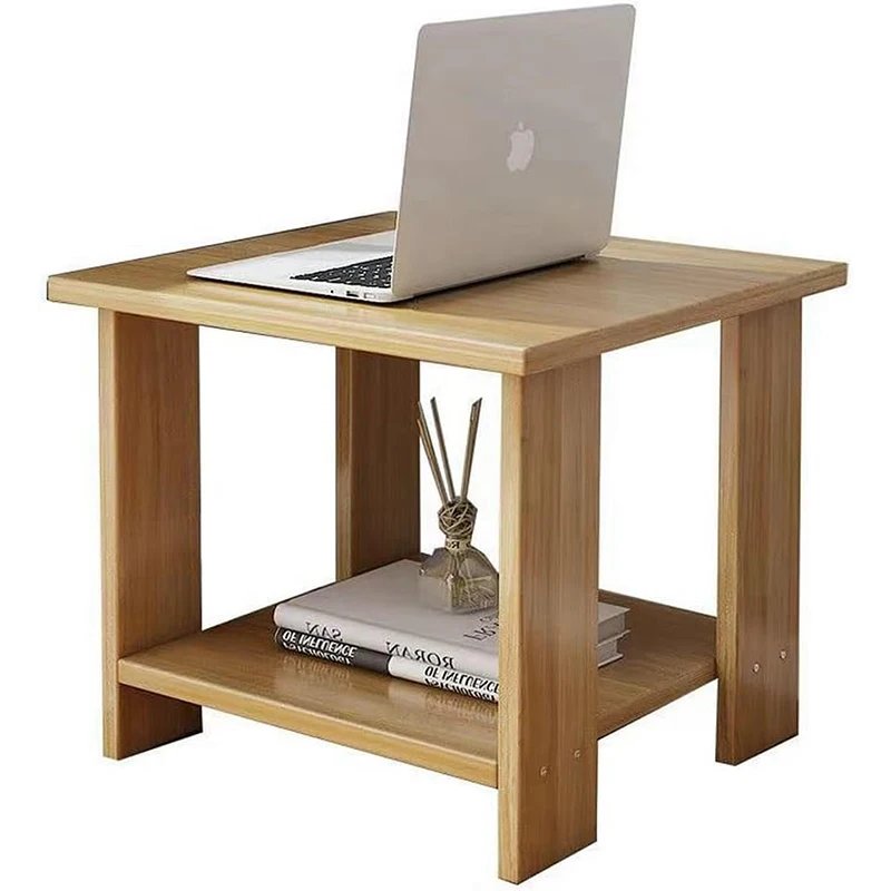 Simple Bedside table Solid Wood Nightstands Double-Layer Night table Living Room Sofa Side Table Modern Home Bedroom furniture - Image 6