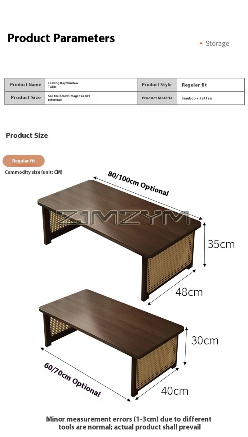 Window Tea Table Japanese Style Bay Low Table Bamboo Rattan Woven Coffee Table Foldable Storage Home Furniture Window Tea Table Japanese Style Bay Low Table Bamboo Rattan Woven Coffee Table Foldable Storage Home Furniture