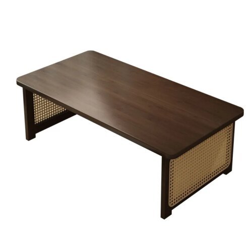 Window Tea Table Japanese Style Bay Low Table Bamboo Rattan Woven Coffee Table Foldable Storage Home Furniture