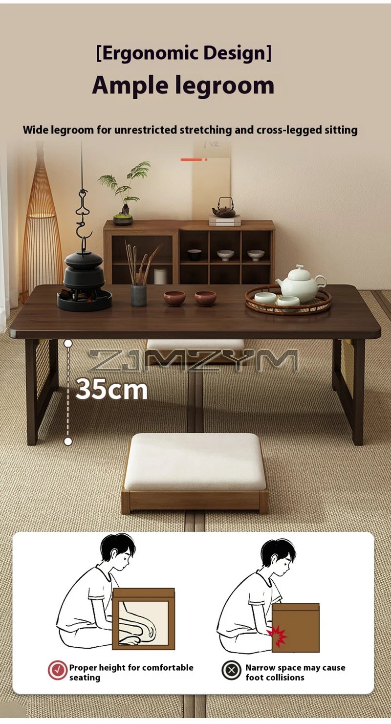 Window Tea Table Japanese Style Bay Low Table Bamboo Rattan Woven Coffee Table Foldable Storage Home Furniture Window Tea Table Japanese Style Bay Low Table Bamboo Rattan Woven Coffee Table Foldable Storage Home Furniture
