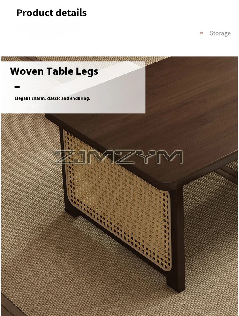 Window Tea Table Japanese Style Bay Low Table Bamboo Rattan Woven Coffee Table Foldable Storage Home Furniture Window Tea Table Japanese Style Bay Low Table Bamboo Rattan Woven Coffee Table Foldable Storage Home Furniture