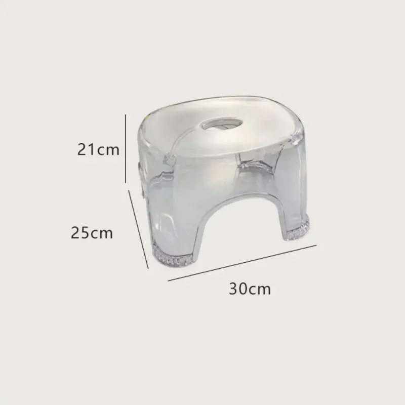 Anti Slip Stool, Transparent Small Stool, Acrylic Bathroom, Shower, Home, Living Room, Bathroom, Simple Modern Furniture