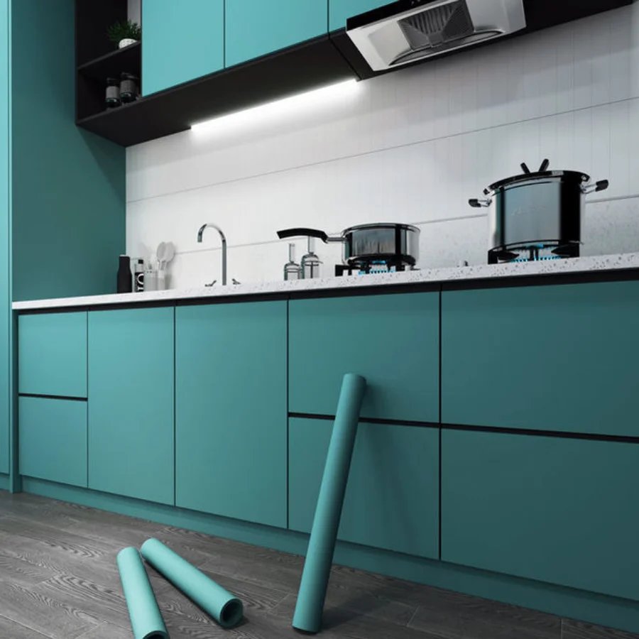 Kitchen Cabinet Self-adhesive Wallpaper Waterproof Oil-proof Thickened Desktop Door Furniture Wall Stickers Formaldehyde-free