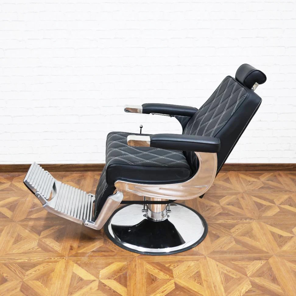 Barber Shop Barber Chair with Foot Pedal, 360° Rotatable, Hydraulic Lift, Black Chairs, Beauty Hair Salon Furniture Wholesale