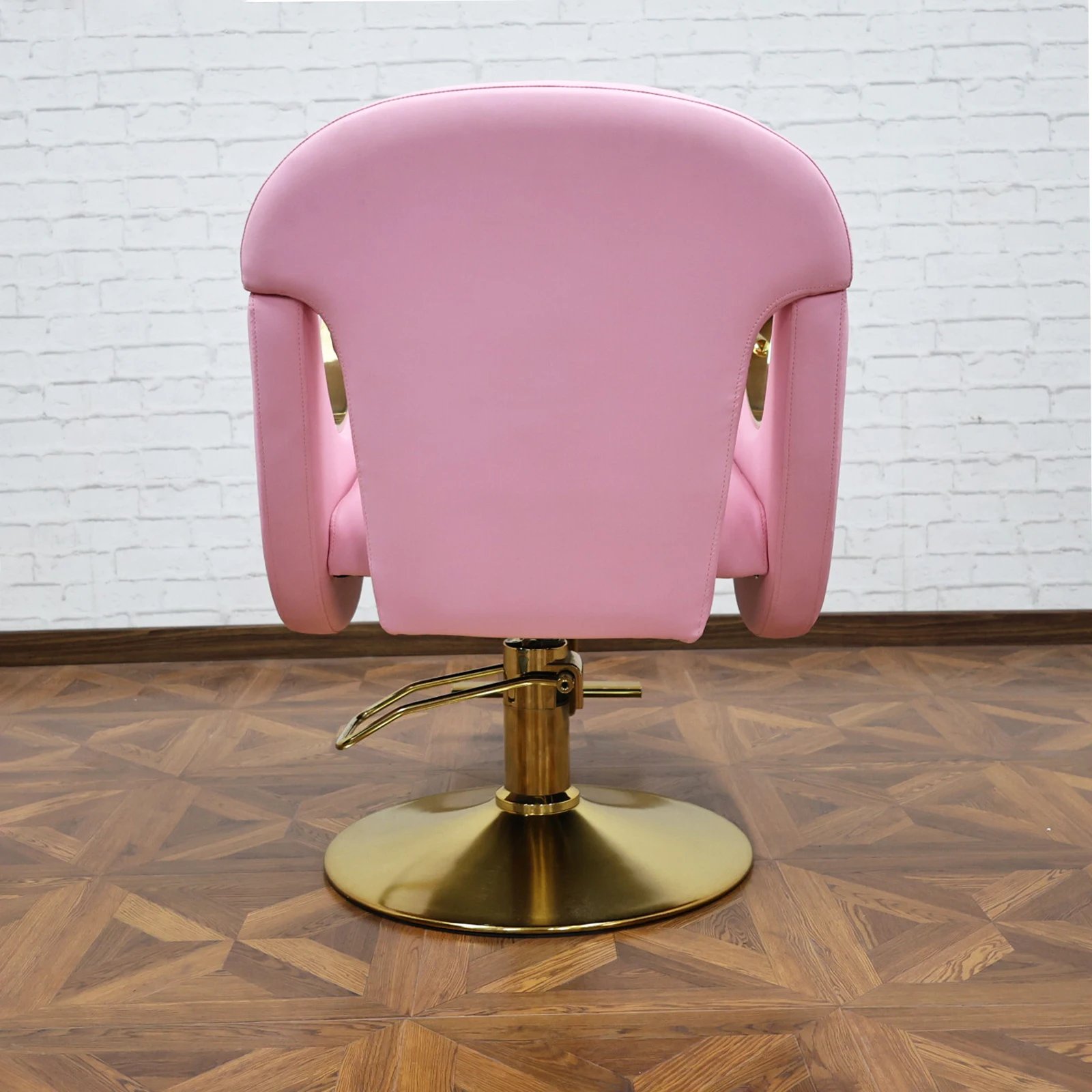 Barber Shop Barber Chair, 360° Rotatable, Hydraulic Lift, Pink Chairs, New Design, Customizable Hair Salon Furniture Wholesale