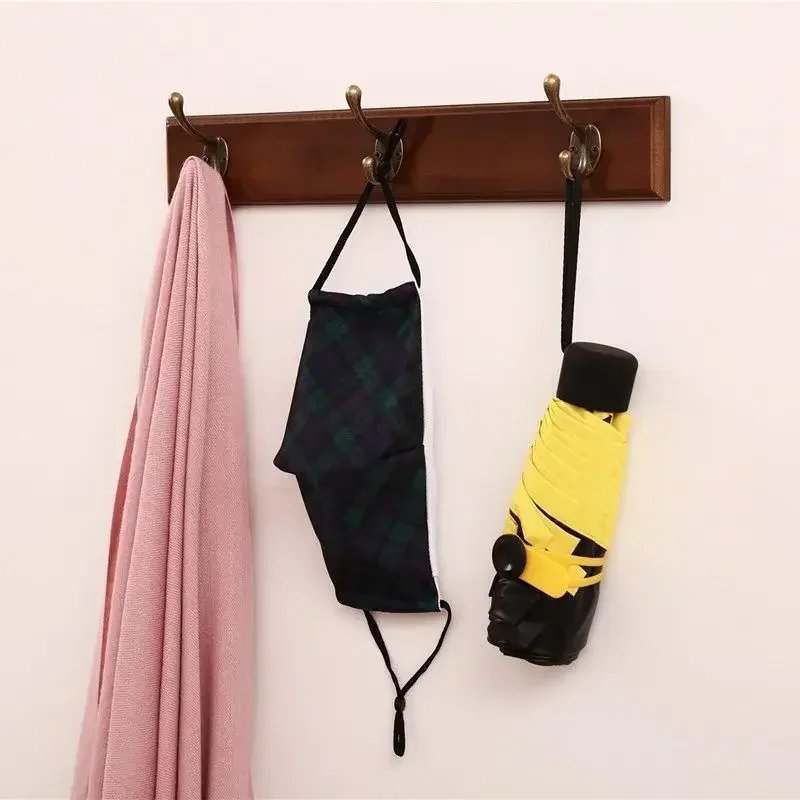 Wall Mounted Solid Wood Coat Rack with Hooks Space Saving Closet Organizer for Hats Jackets Entrance Hallway Decor Furniture - Image 3