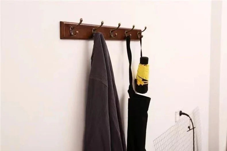 Wall Mounted Solid Wood Coat Rack with Hooks Space Saving Closet Organizer for Hats Jackets Entrance Hallway Decor Furniture Wall Mounted Solid Wood Coat Rack with Hooks Space Saving Closet Organizer for Hats Jackets Entrance Hallway Decor Furniture
